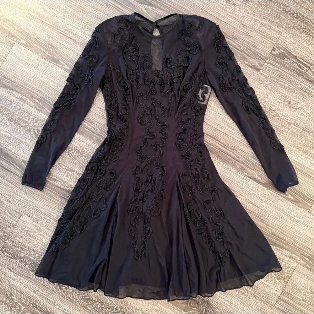 Cache Vintage Sheer Fit and Flare Dress